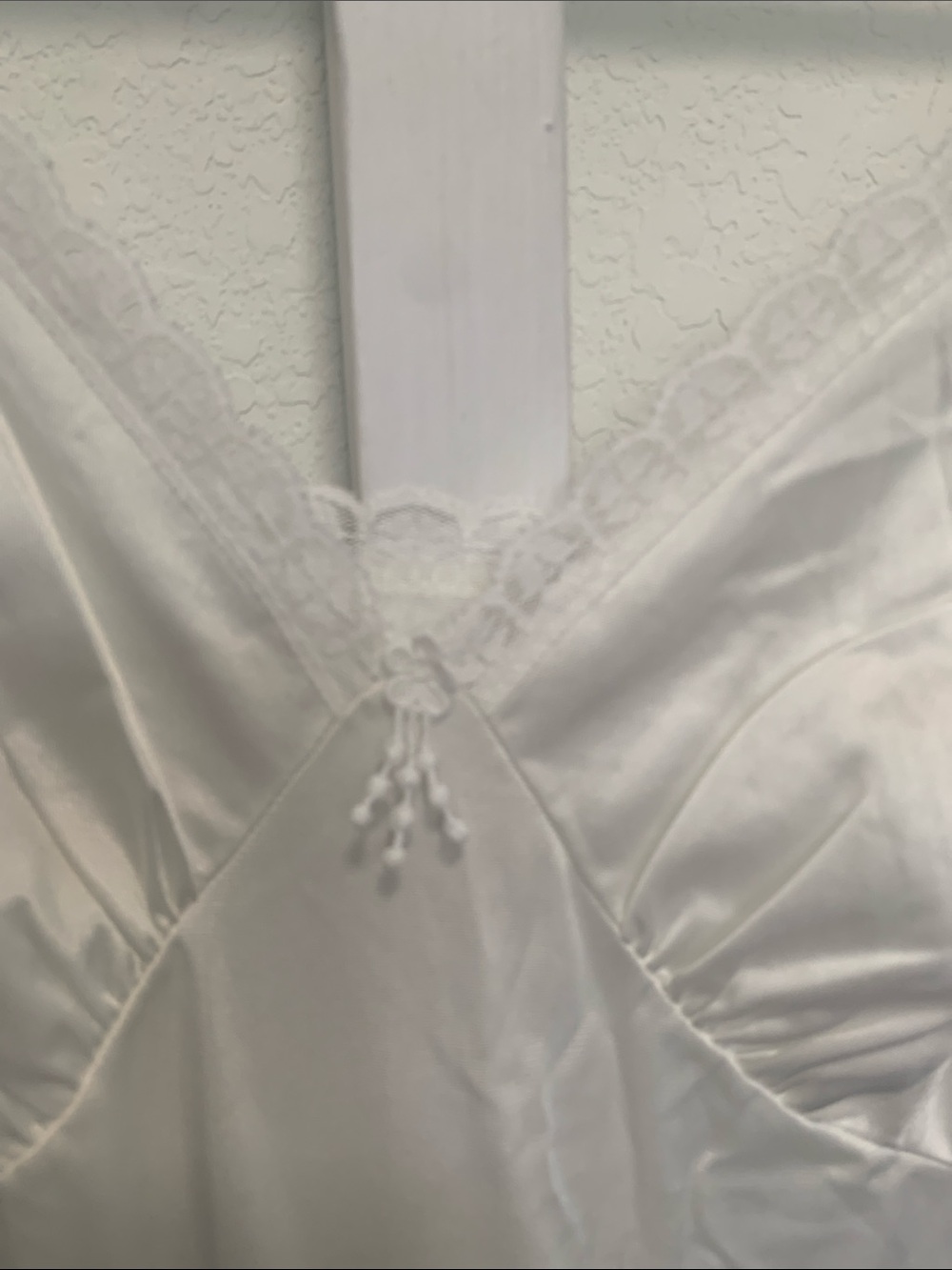 Vintage Sears White Lace-Trim Slip Dress - Picture 3 of 9